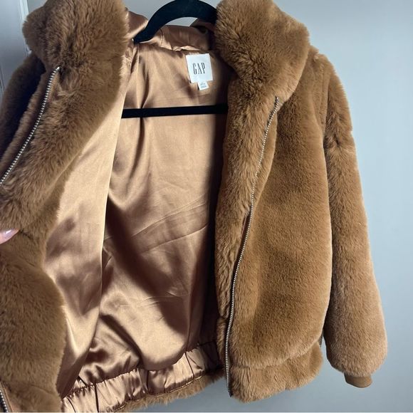 GAP Faux Fur Jacket - Brown - Picture 4 of 5